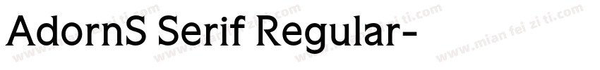 AdornS Serif Regular字体转换